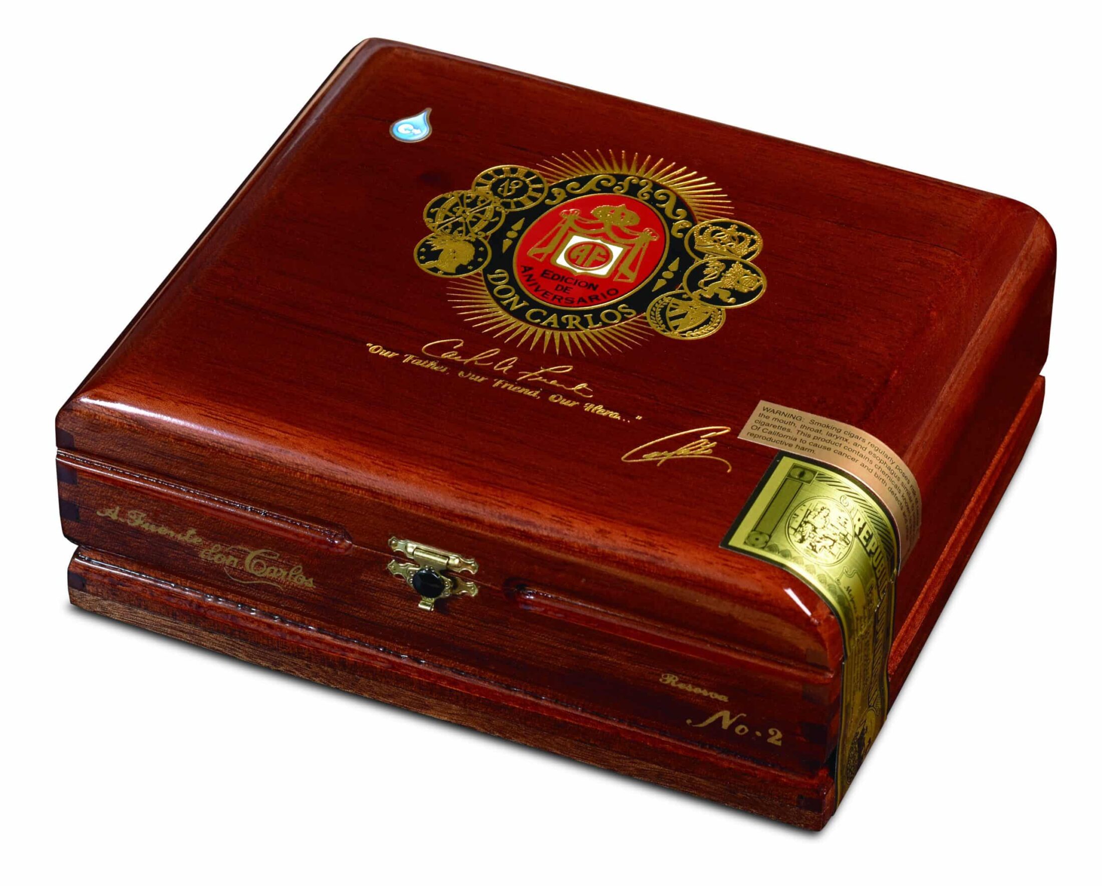 Closed box of 25 count Arturo Fuente Don Carlos No. 2 cigars
