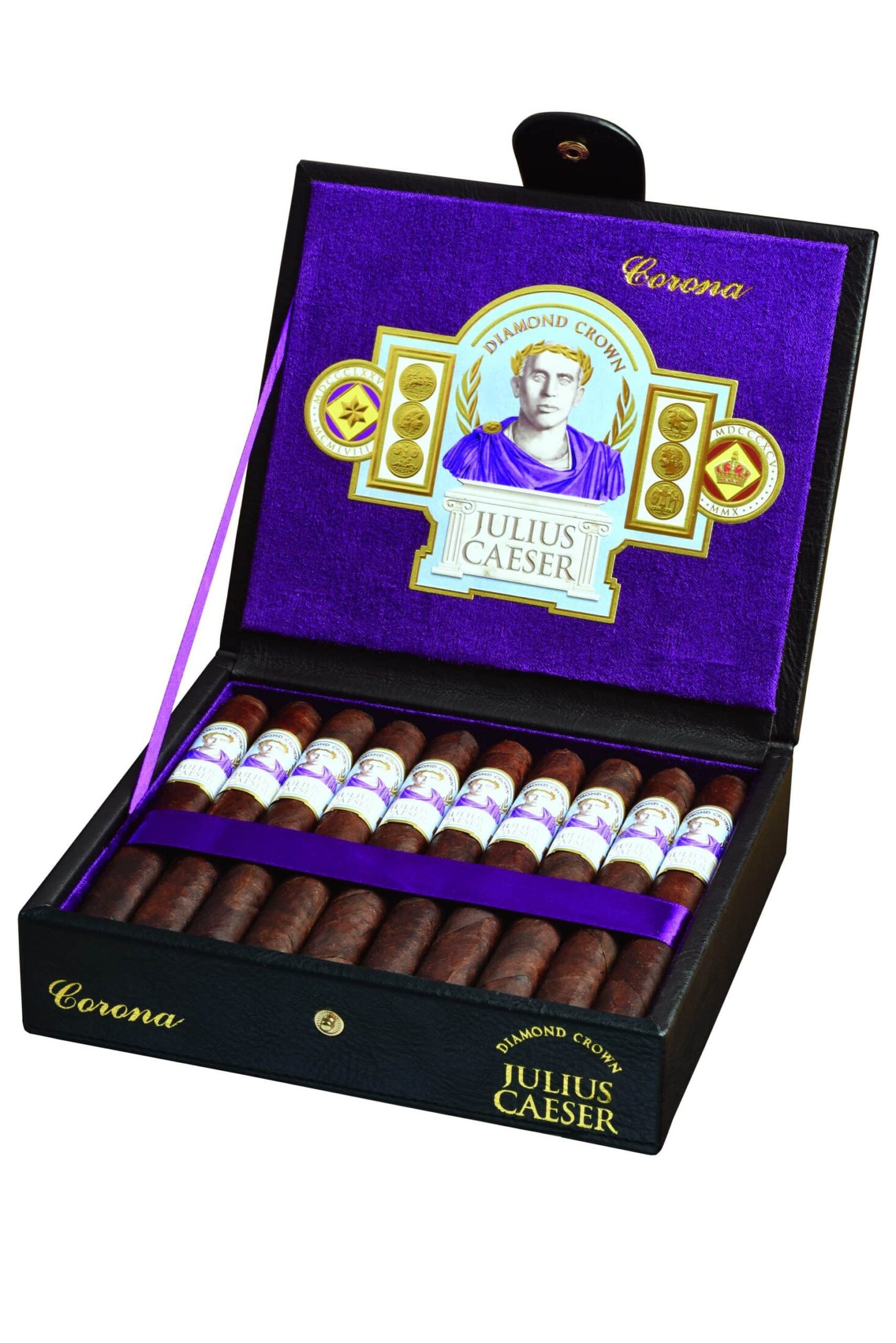 diamond crown julius caeser corona box open