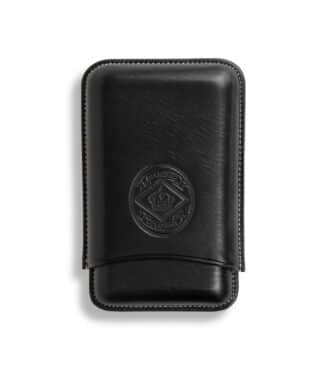 diamond crown leather case robusto black