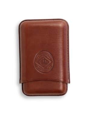 diamond crown leather case robusto chocolate