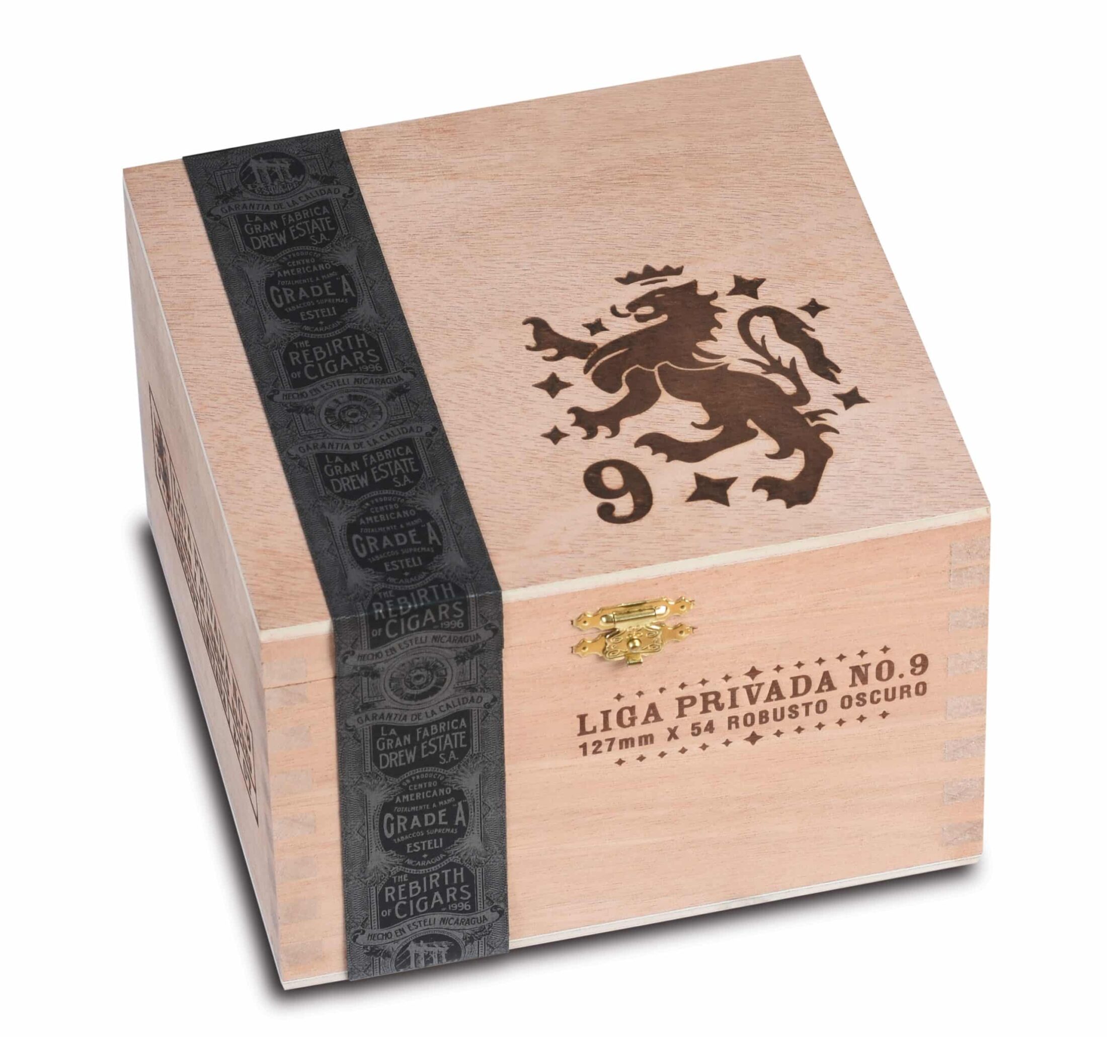 liga privade number 9 robusto box closed