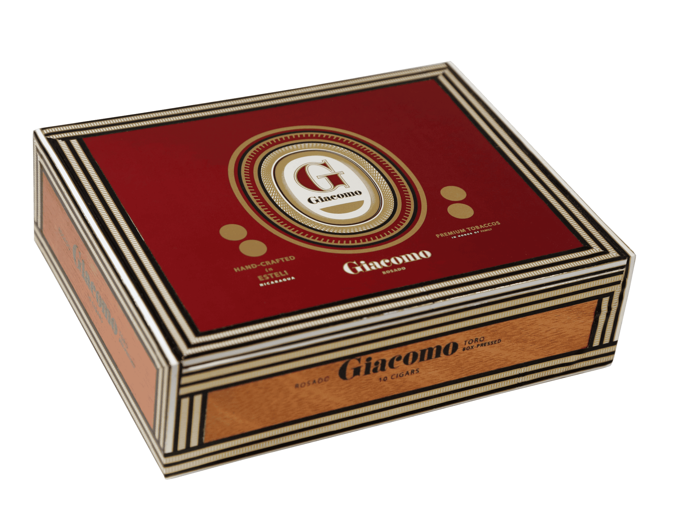 Closed box of Giacomo Rosado Toro cigars