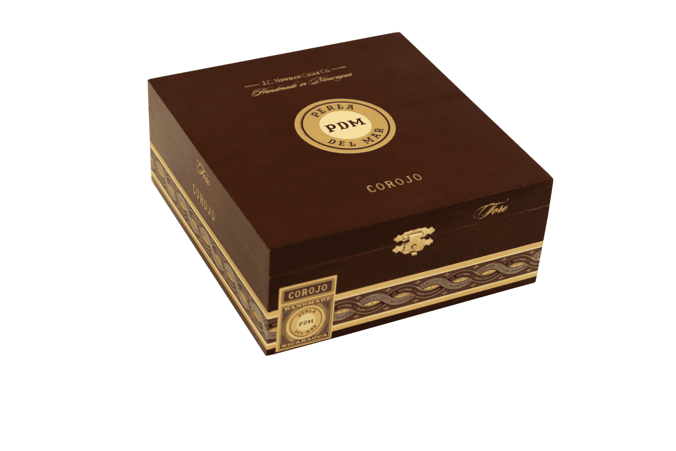 Closed box of 25 count Perla Del Mar Corojo Toro cigars
