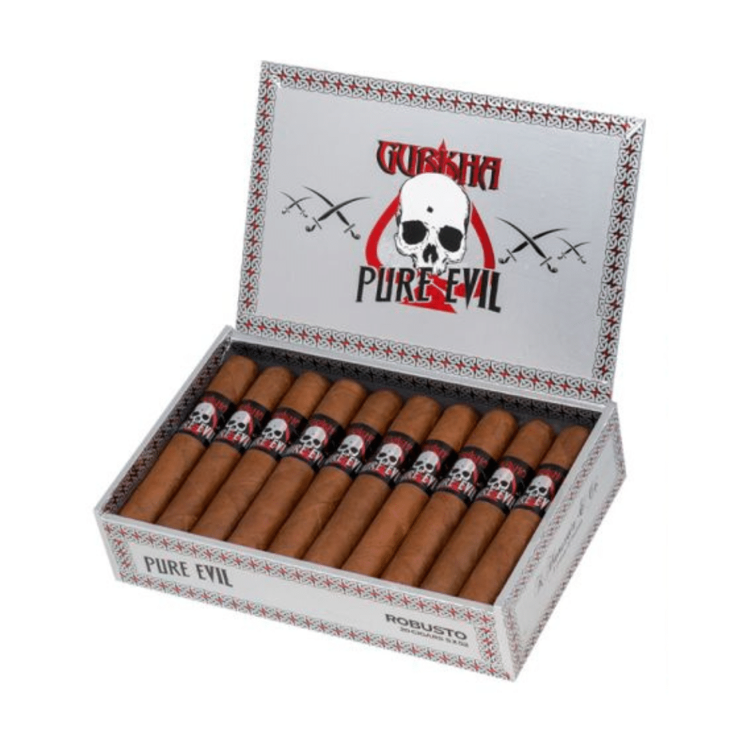 gurkha pure evil robusto open box of cigars