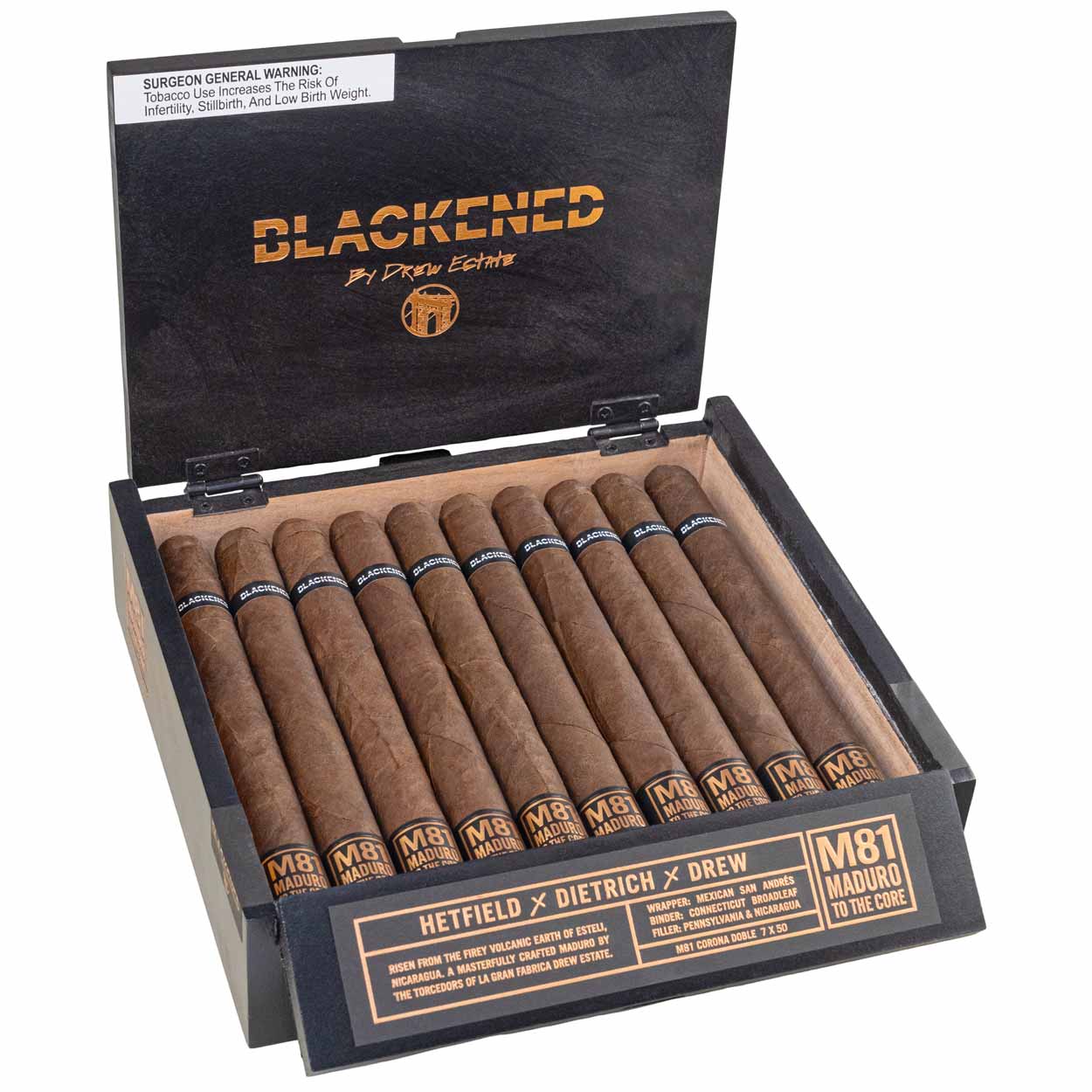 blackened m81 maduro corona doble open box photo
