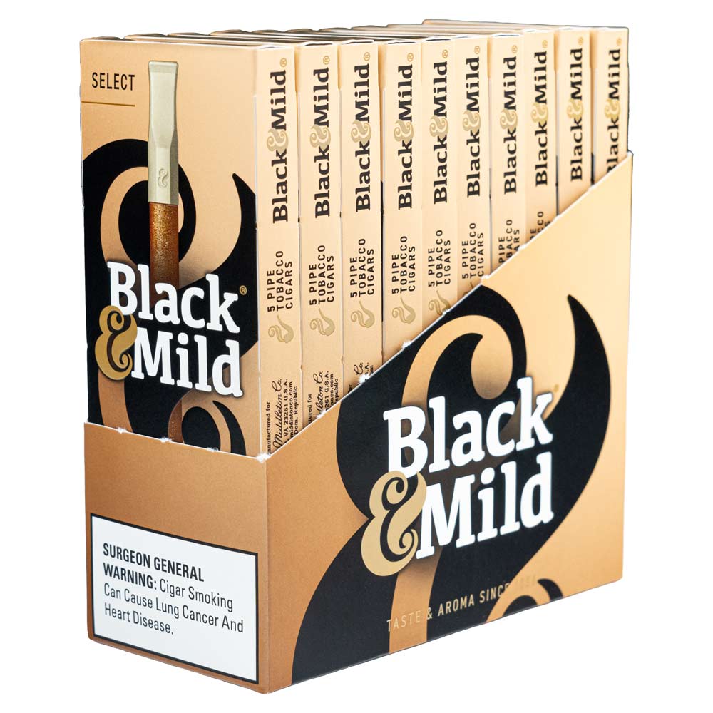 black and mild cigarette filter & Tips 69c PRE PRICED Box Black & Mild Select |