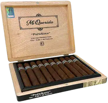 mi querida black papasaka open box of cigars