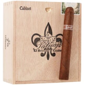 Tatuaje Nicaragua 7th Natural Habano Cabinet Cigar Box Closed with one habano wrapper cigar on the lid
