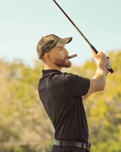 Golfer Smoking Cigar