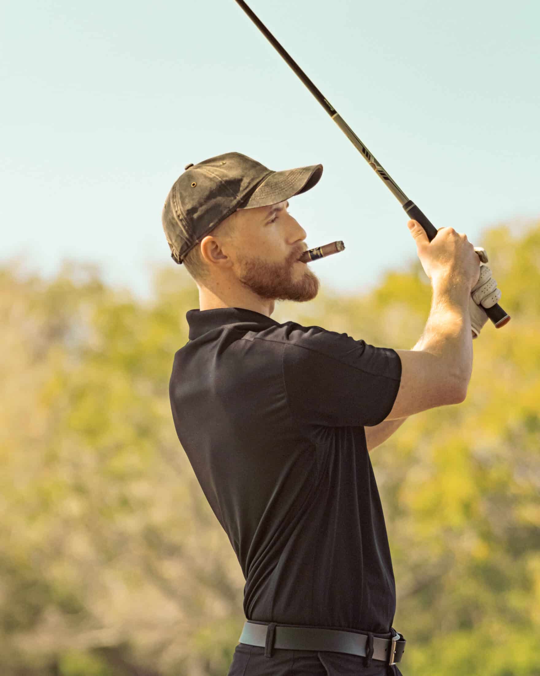 Golfer Smoking Cigar